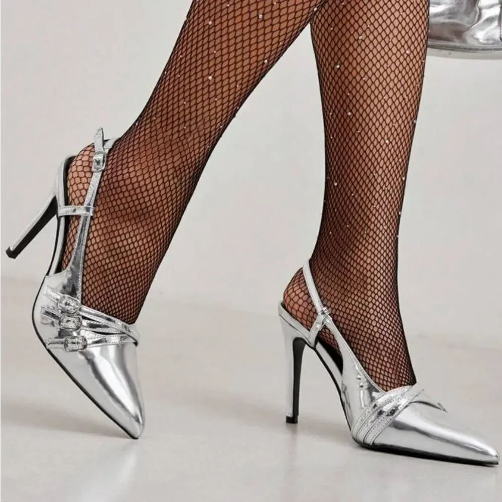 BRAND NEW MADDEN GIRL POINTED TOE BACKLESS HIGH HEELS, VERSATILE THIN HEEL G1